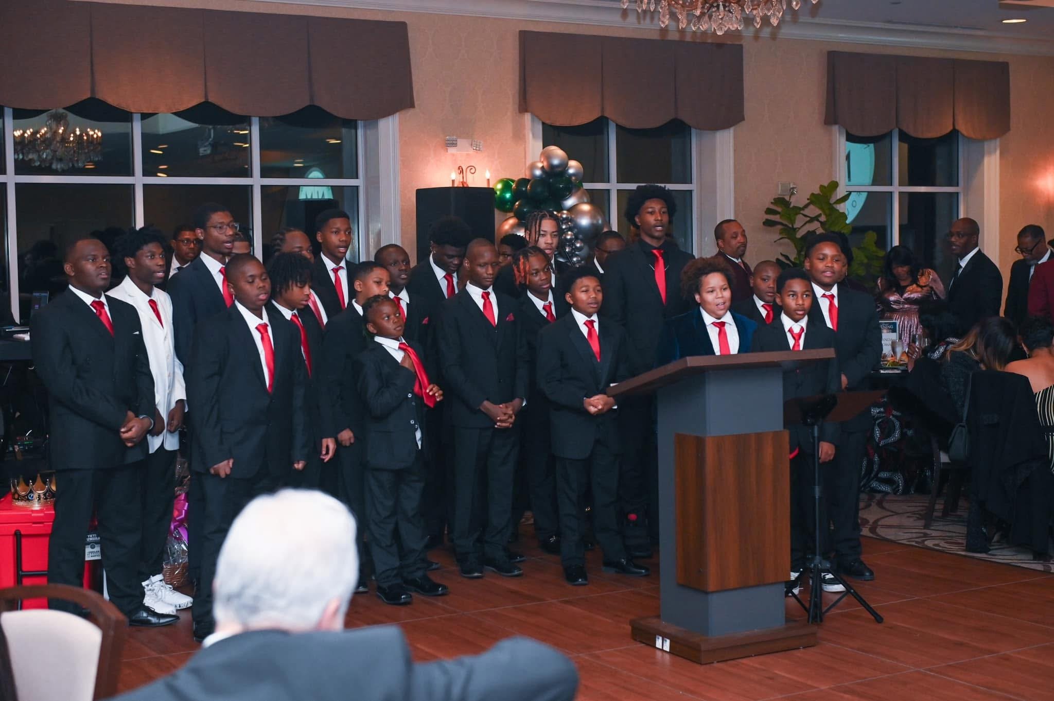 Young men together in brotherhood